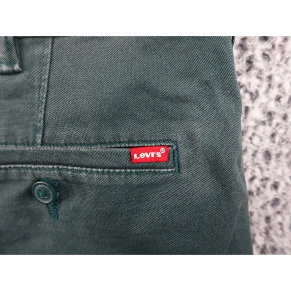 Levi's XX Chino Shorts Mens‎ W38 Green Good Cut Off Raw Hem Standard Taper 85226